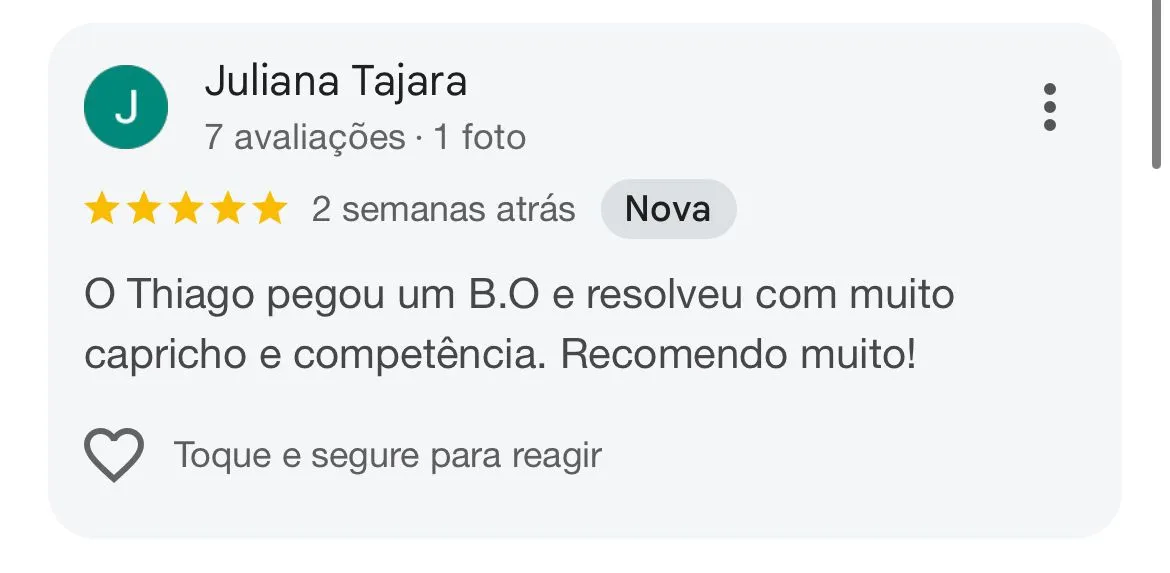 Avaliação cliente 9