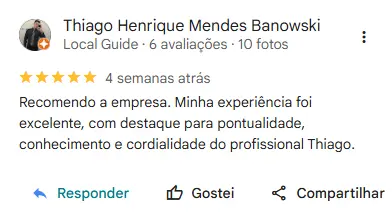 Avaliação cliente 7